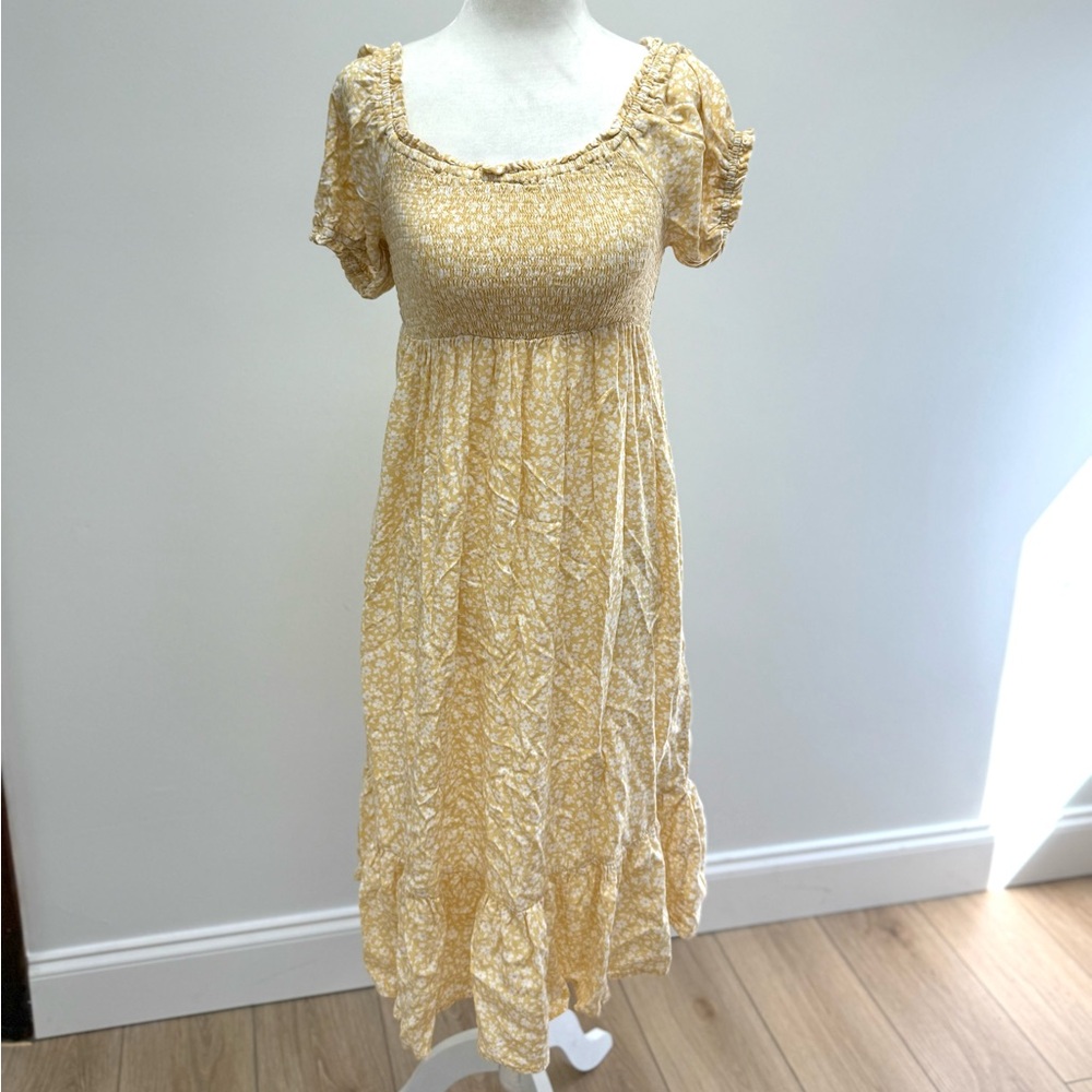 Floral Yellow Summer Dress